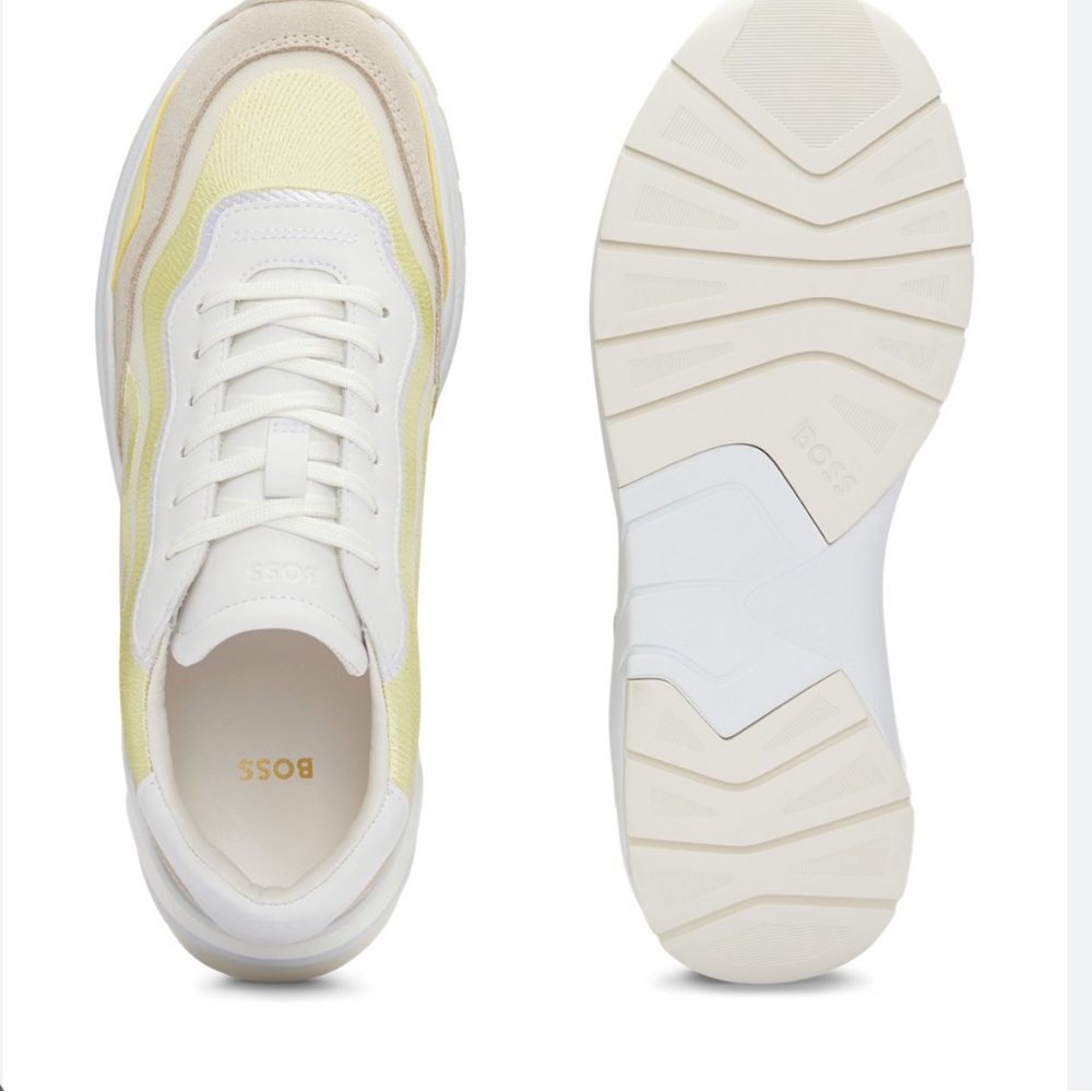 Hugo boss mixed material trainers size 38